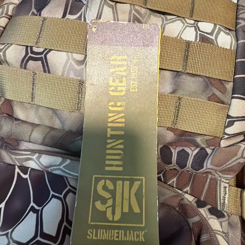 Slumberjack SJK Hone 34L Hunting Backpack Kryptek Camo NWT Rifle Bow Pack